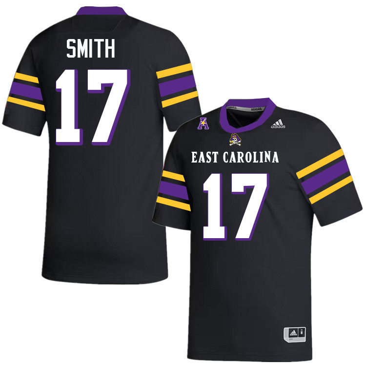 Anthony Smith ECU Jersey,East Carolina Pirates #17 Anthony Smith Jersey Youth College-Black 2024